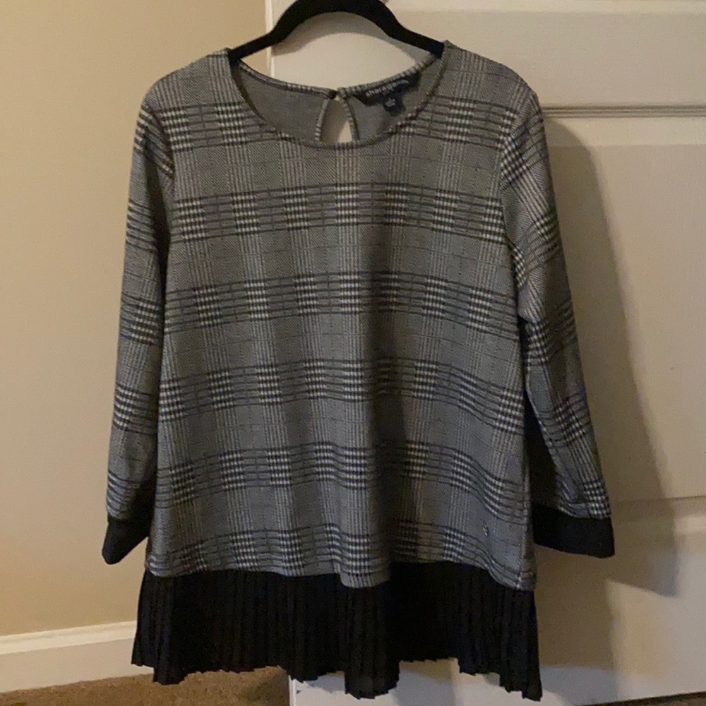 Sheragano Houndstooth Blouse, S